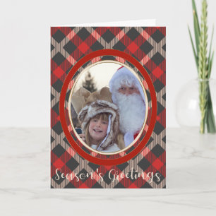 Carte Red Plaid et Woodland VOTRE PHOTO