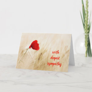Carte Red Poppy Open Field Avec Une Sympathie Profonde
