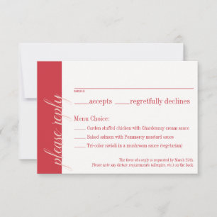 Carte Red Response, Collection Mariage Caroline