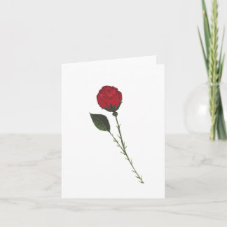 Carte Red Rose Greeting Card