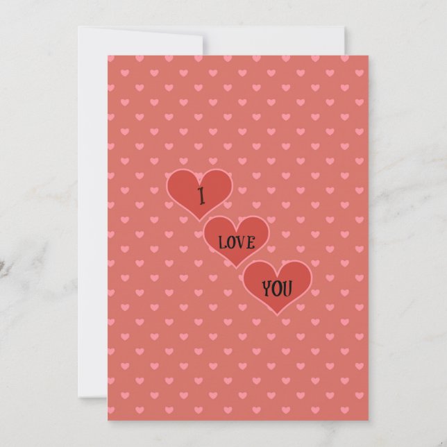 Carte Red Roses, I Love You, (Dos)