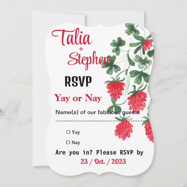 Carte Red RSVP (Devant)