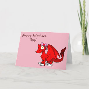 Carte Red SD Furry Dragon avec l'arc-en-ciel de la Saint
