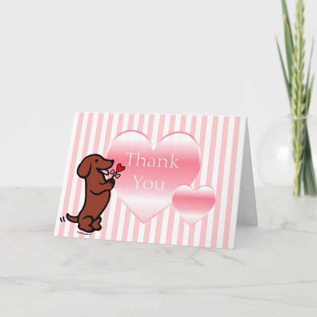 Carte Red Smooth Haired Dachshund (Devant)