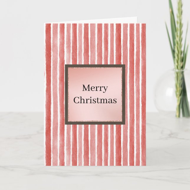 Carte Red Stripes Christmas (Devant)