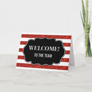 Carte Red Stripes Employé Bienvenue dans l'équipe