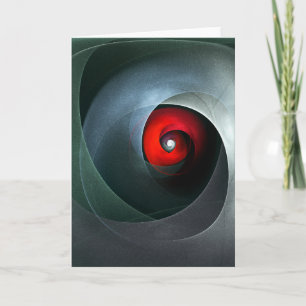 Carte Red Swirl Artistique moderne Art Abstrait Motif #1
