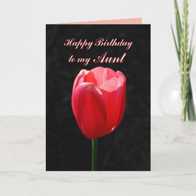 Carte Red Tulip Joyeuse tante d'anniversaire (Devant)
