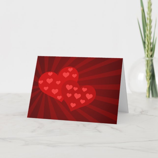 Carte Red Valentine Hearts (Devant)