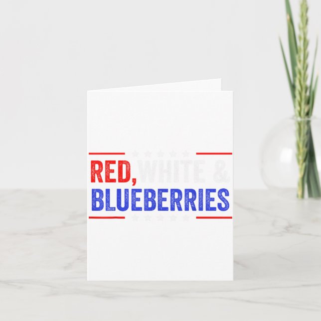 Carte Red, White And Blueberries Patriot Dom 2025  (Devant)