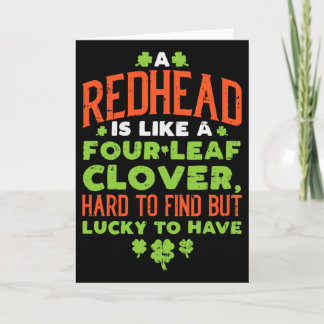 Carte Redhead Lucky Clover Ginger Funny Ginger St Patric