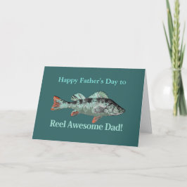 Carte Reel Awesome Papa Pêche Humour Fête des pères jeu