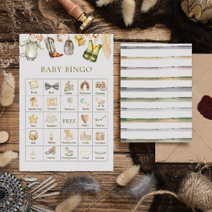 Carte Reel Excité Baby shower de pêche Jeu de Bingo