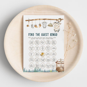 Carte Reel Fishing Trouver Le Baby shower Invité Bingo