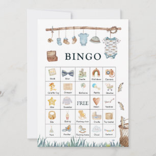Carte Reel Fun Fishing Baby shower Bingo Jeu