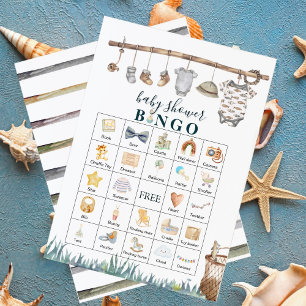 Carte Reel Fun Fishing Baby shower Bingo Jeu