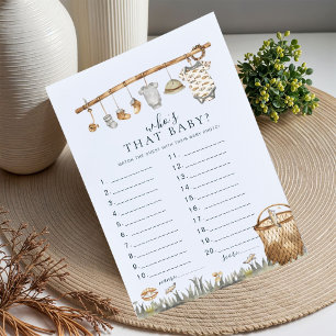 Carte Reel Fun Fishing Who's That Baby shower Game