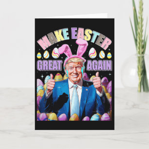 Carte Refaire Pâques Grande Encore Drôle de Lapin Trump