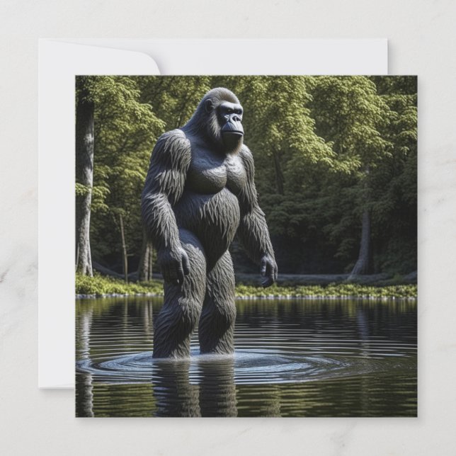 Carte Réflexion de Bigfoot dans l'eau (Devant)
