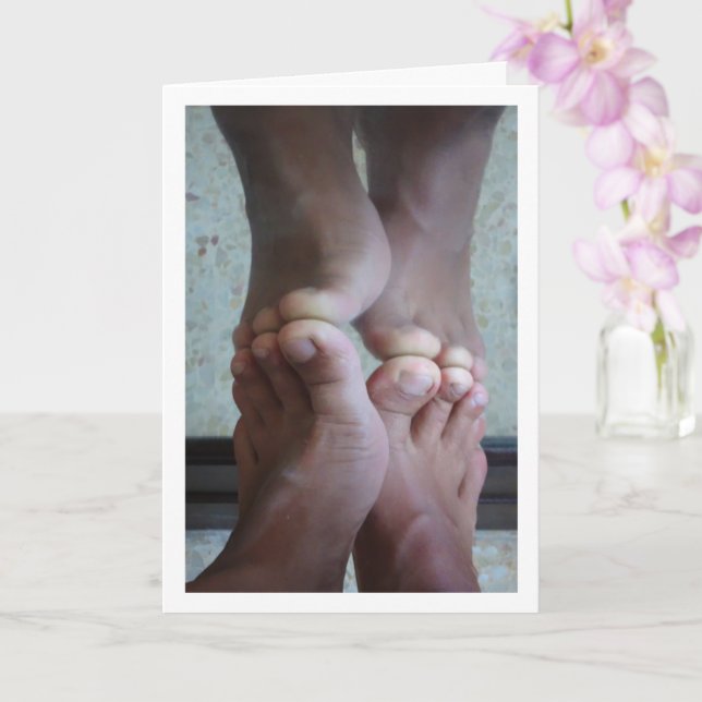 Carte Réflexion des pieds dans le portrait miroir (Orchidée)