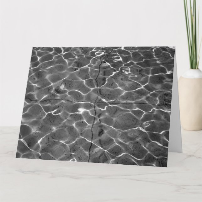 Carte Réflexions de la lumière sur l'eau : Noir et blanc (Devant)