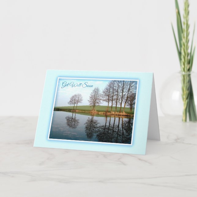 Carte Réflexions sereines de la nature bien se faire car (Devant)