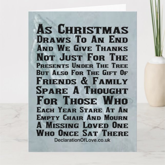 Carte Regardant un fauteuil vide (Devant)