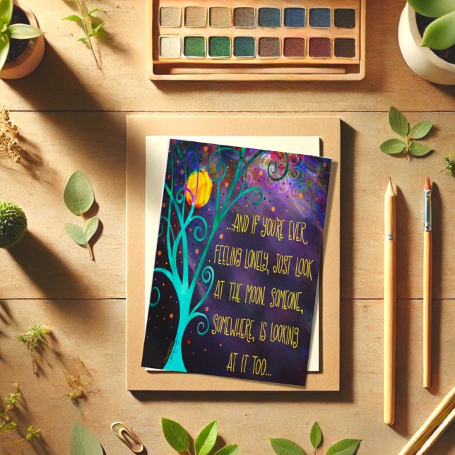 Carte "Regarde la lune" Inspiritisme (Créateur téléchargé)