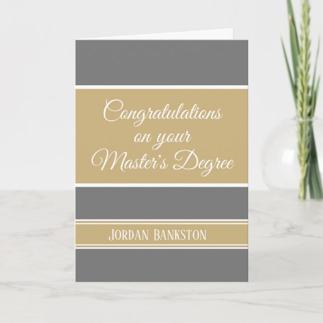 Carte REGARDE ! Master's grade Graduation card (Devant)