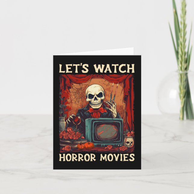 Carte Regardons les films d'horreur Gothic Halloween Ske (Devant)