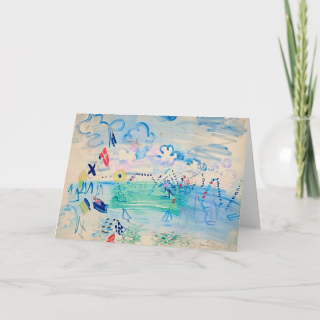 Carte Régates à Cowes | Raoul Dufy (Devant)