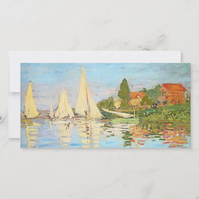 Carte Regatta à Argenteuil par Claude Monet (Devant)