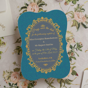 Carte Régence mariage Élégant période regencycore