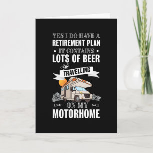Carte Régime de retraite Bière Motorhome Cadeau