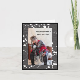 Carte Régime végétarien humoristique