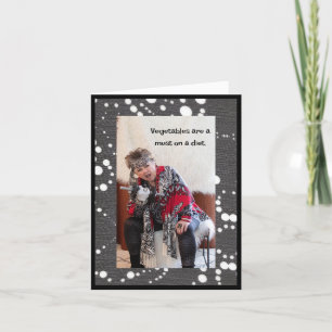 Carte Régime végétarien humoristique