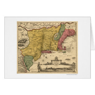 Carte régionale de la Nouvelle Angleterre - 1685