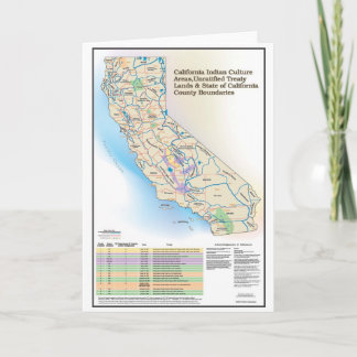 Carte Régions de culture indiennes de la Californie -