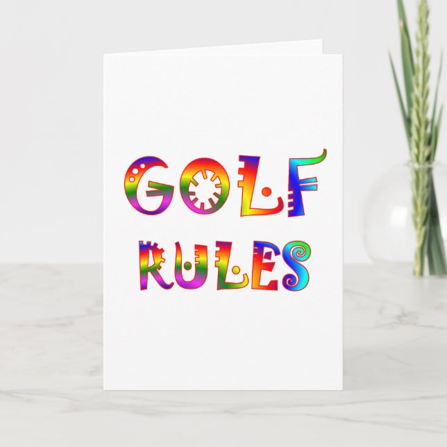 Carte Règles de golf (Devant)
