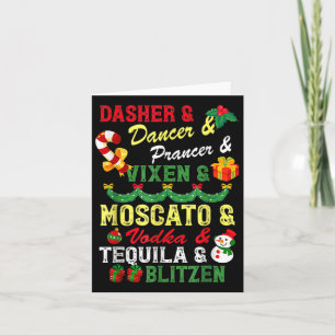 Carte Reindeer Alcool Noms Noël Fête