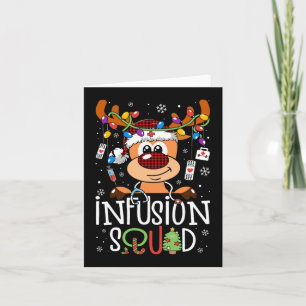 Carte Reindeer noël infusion infirmière escouade stethos