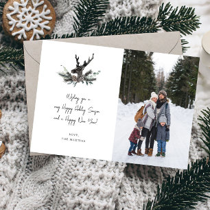 Carte Reinder & Eucalyptus Note photo Verti Holiday