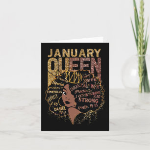 Carte Reine Afro Melanin Fille Prier Anniversaire Noir H