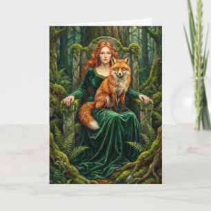 Carte Reine celtique de la forêt Fantaisie artistique de