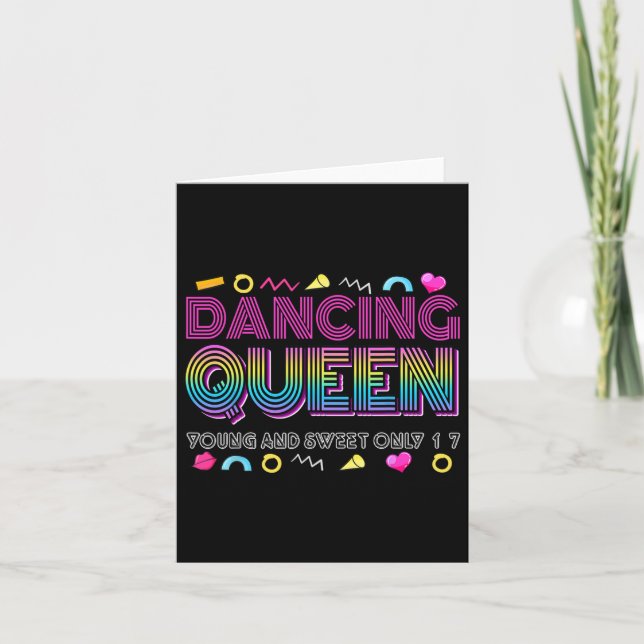 Carte Reine Danse Jeune Et Douce Seulement 17 Anniversai (Devant)