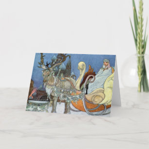 Carte Reine des neiges Russe Princesse Reindeer