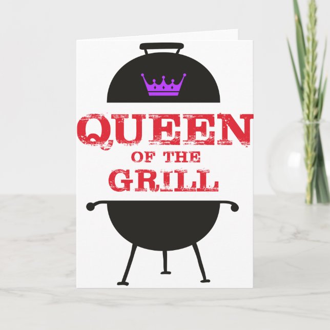 Carte Reine Du Grill, Rouge Couronne Violet (Devant)