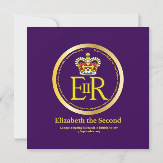 Carte Reine Elizabeth II (Devant)