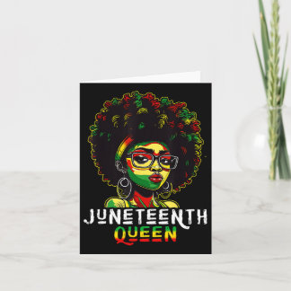 Carte Reine Juneteenth noire melanine Cheveux afro natur