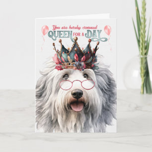 Carte Reine pour chien de mouton anglais pour une journé